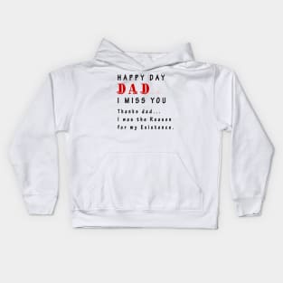 dad i miss you Kids Hoodie